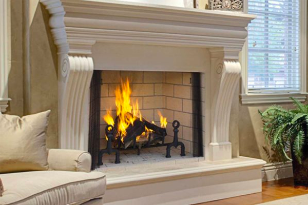 Open Hearth Wood Fireplaces